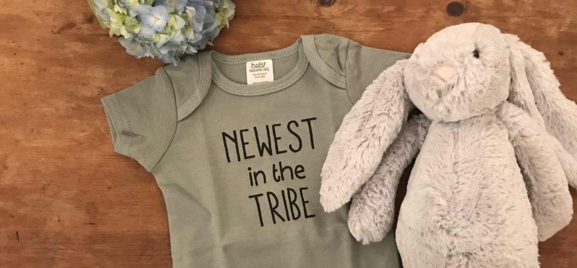 newest in the tribe baby onesie